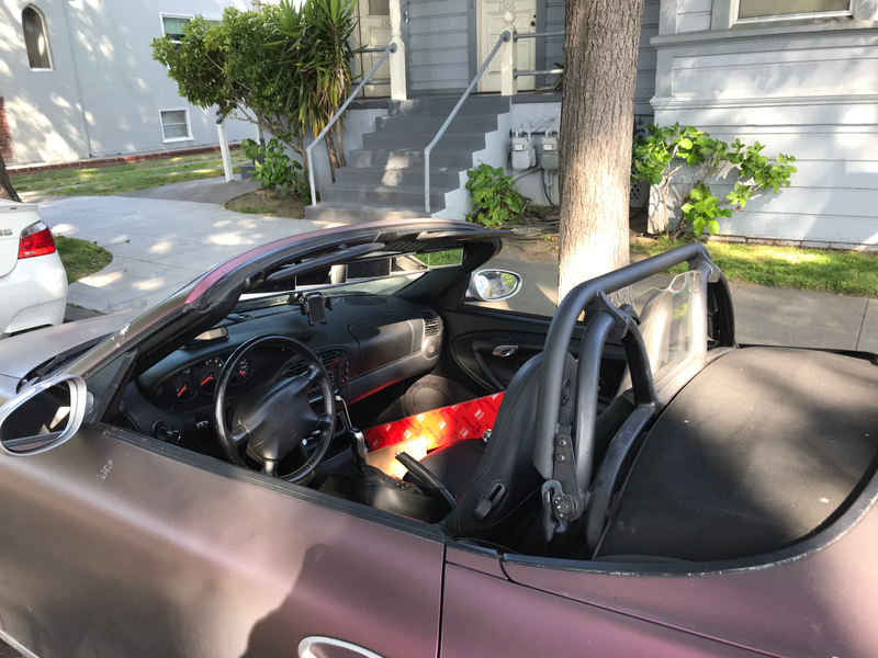 Illustration for article titled I'm happy to report my $2500 Boxster track car project is moving along